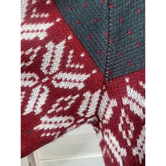 Vintage Spettro 80s 90s Ugly Christmas Gray Red Sweater Size Medium - Picture 5 of 8